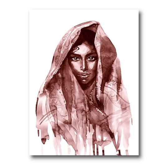 Designart - Monochrome Portrait of Young Indian Woman II